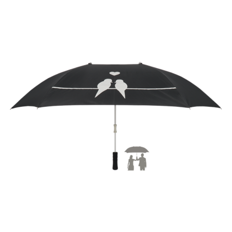 Parapluies des amoureux - Noir - L 128,5 x P 96,5 x H 73,5 cm