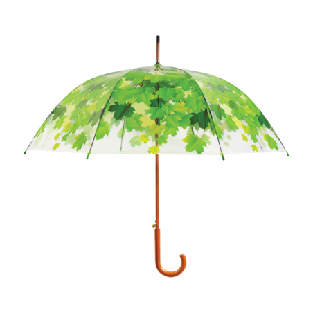 Parapluie Couronne de l'Arbre - Transparent/Vert - D 92,5 x H 88 cm