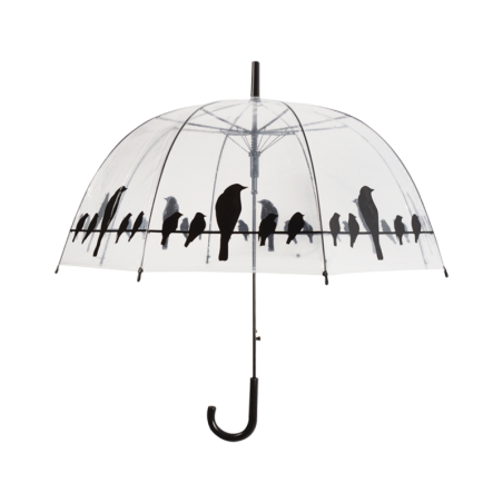 Parapluie à imprimé oiseaux - Transparent - D 83 x H 81,5 cm