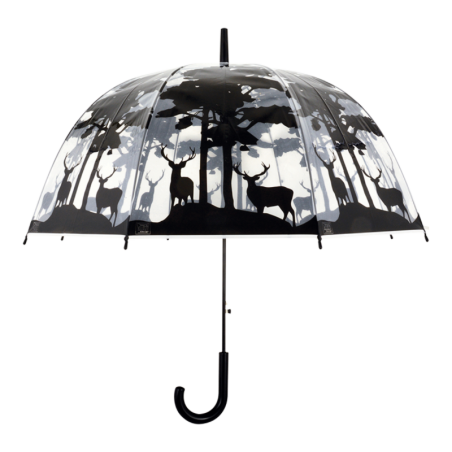 Parapluie forêt - Transparent/Noir - D 80 x H 80,6 cm