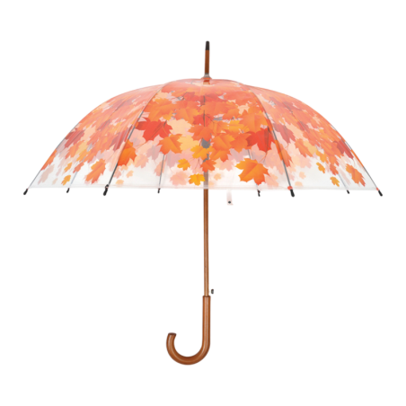 Parapluie arbre d'automne - Transparent/Orange - D 94,5 x H 88,5 cm