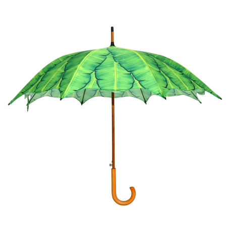 Parapluie feuilles de bananier - Vert - D 104 x H 87,9 cm