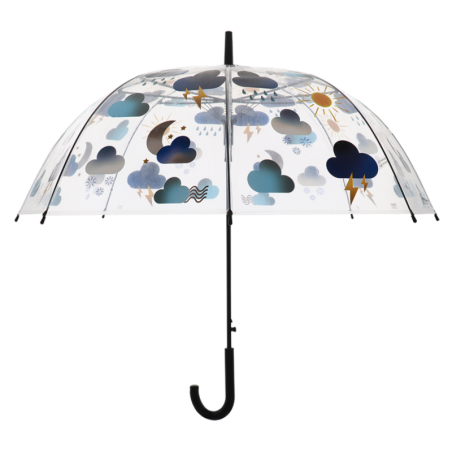 Parapluie à imprimé météo - Transparent/Multicolre - D 89,4 x H 82,5 cm