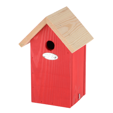 Nichoir en bois de pin "Nature Shades" - Rouge - H 25,5 cm