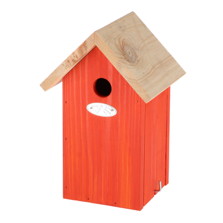 Nichoir en bois de pin "Nature Shades" - Orange - H 25,5 cm