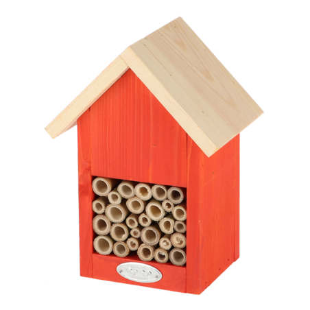 Hôtel à insectes en bois "Nature Shades" - Orange - H 22,8 cm