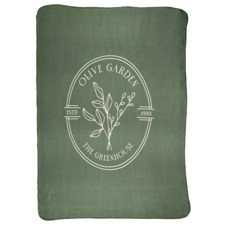 Couverture de jardin en polaire doux "Olive garden" - Vert - L 130 x P 180 cm