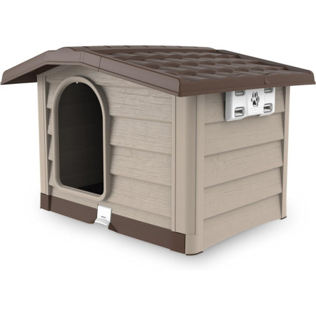 Niche bungalow pour chien - Beige - H 62 x L 89 x P 75 cm