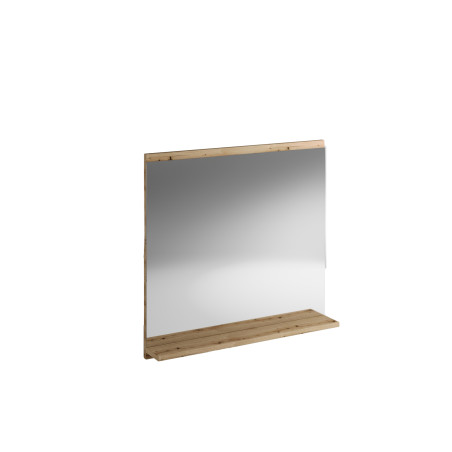 Miroir mural avec étagère en bois - L 60 x l 57 cm - Astral Oak