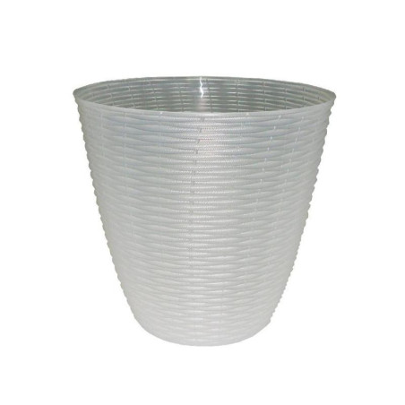 Pot de fleurs "Paglia" en plastique - Transparent - 3L