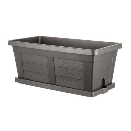 Jardinière "Legno" en plastique - Gris anthracite - 28L