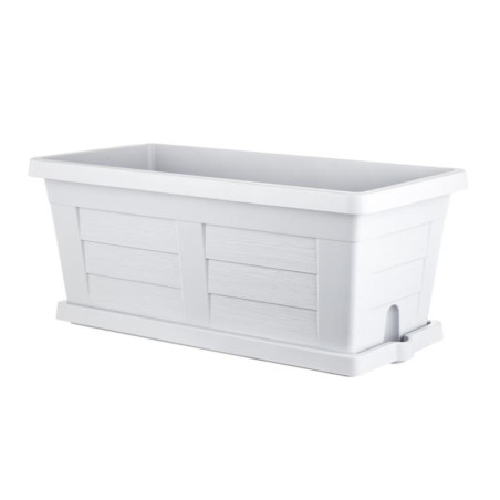 Jardinière "Legno" en plastique - Blanc - 28L