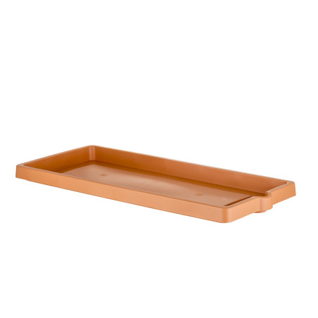 Soucoupe pour jardinière "Legno" - Terracotta - L 60 x P 25 cm