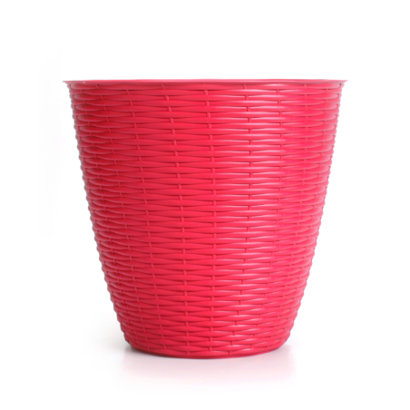 Pot de fleurs "Paglia" en plastique - Rouge corail - 6,3L