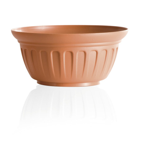 Pot de fleur "Natura" en plastique - Terracotta - D 45 x H 21 cm