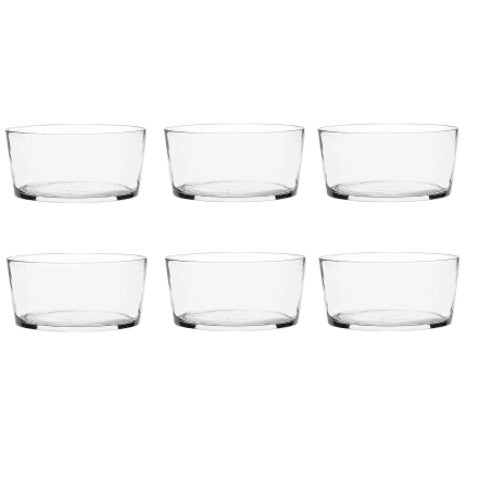 Lot de 6 gobelets bas en verre - 24cl