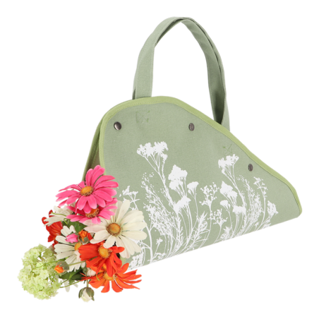 Sac pour fleurs en tissu - Vert - L 48 cm