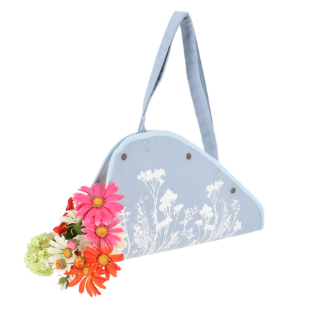 Sac pour fleurs en tissu - Bleu - L 48 cm