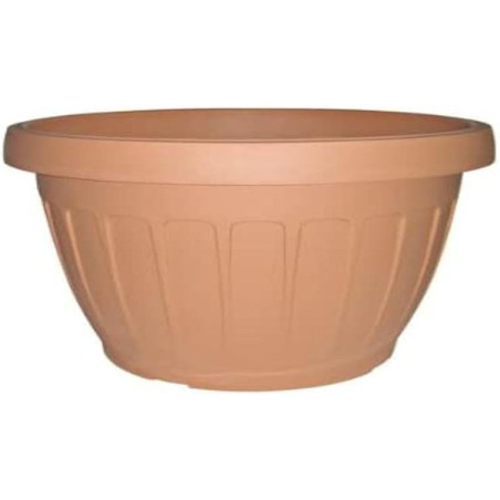 Pot de fleurs "Terra" en plastique - Terracotta - D 15 x H 11 cm