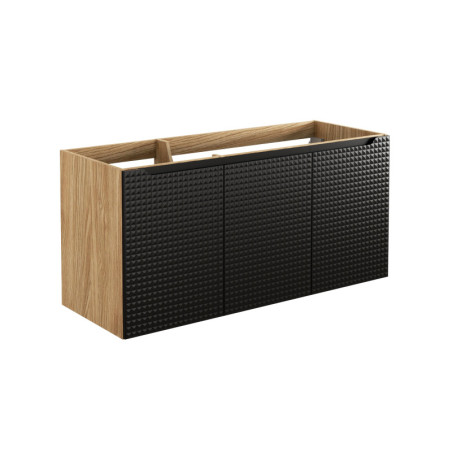 Meuble sous-vasque à portes 120 cm - H 57 x L 120 x P 46 cm - Splendor Black