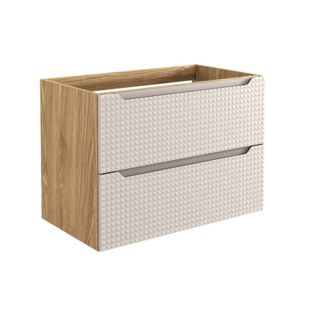 Meuble sous-vasque 80 cm - H 57 x L 80 x P 46 cm - Splendor Beige