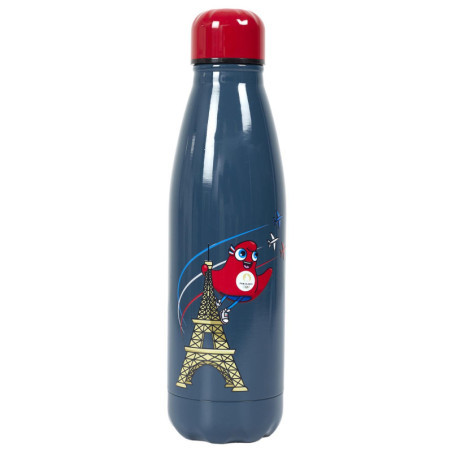 Gourde isotherme des JO 2024 - Bleu/Rouge - 50cl