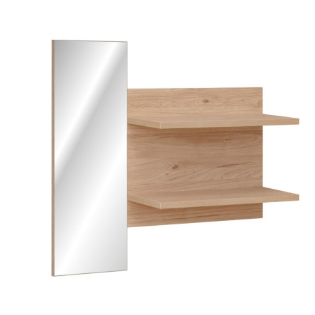 Miroir avec étagère "Pedro" - Beige - L 90 x H 90 x P 28 cm