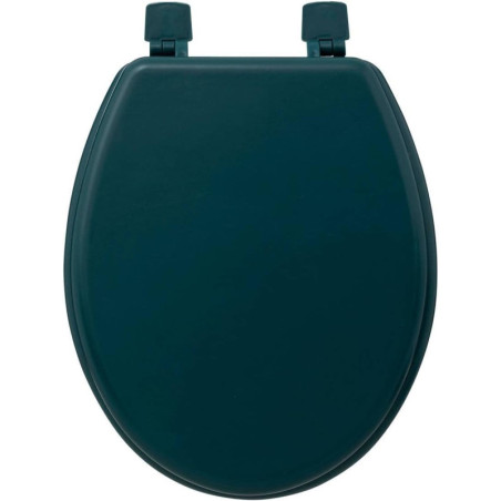 Abattant WC en bois - Bleu pétrole - Taille universelle