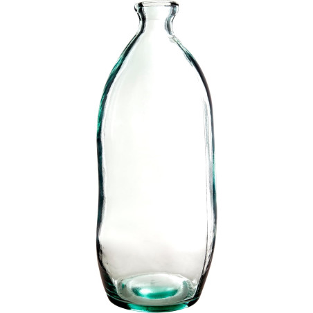 Vase Dame Jeanne "Uly" en verre recyclé - Transparent - D 23 x H 51 cm