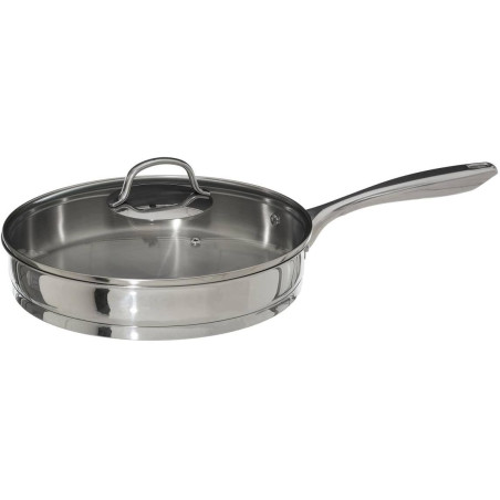 Sauteuse en inox tous feux DONT induction - Argenté - D 28 cm