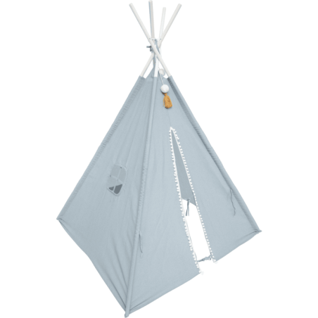 Tipi pour enfant en polycoton "Wapi" - Bleu - L x P 120 cm