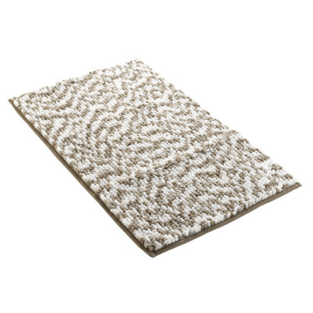 Tapis de Bain 45 x 75 cm Friza Sable/Marron - Microfibre Tricolore