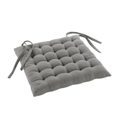 Lot de 6 assises matelassées 38 x 38 cm Twily Gris - Coton / Polyester Recyclé