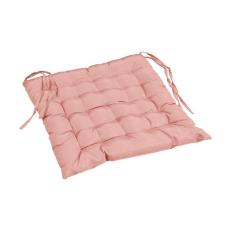 Lot de 4 assises matelassées 40 x 40 cm Essentiel Rose Poudre - Polyester Uni