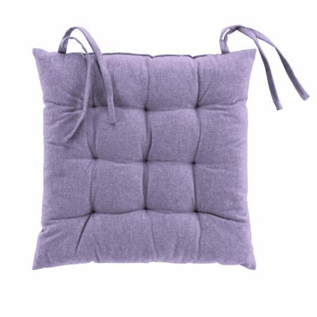 Lot de 6 assises matelassées 40 X 40 Cm Mistral Lilas - Coton Recyclé