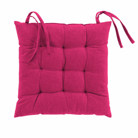 Lot de 6 assises matelassées 40 X 40 Cm Mistral Fuchsia - Coton Recyclé