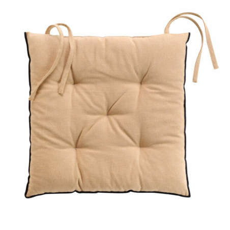 Lot de 6 assises matelassées 40 X 40 Cm Mistraline Beige - Coton Recyclé