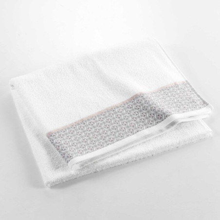 Drap de Bain 90 x 150 cm Belina Blanc - Eponge Jacquard