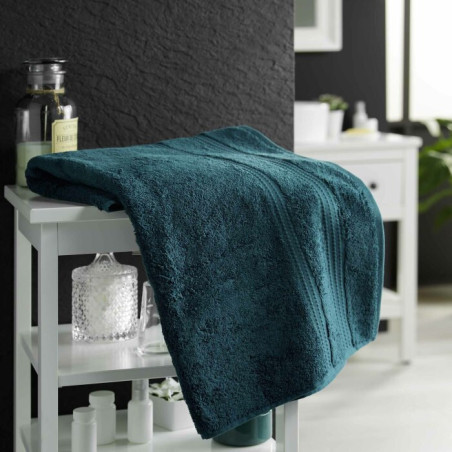 Drap de Bain 90 x 150 cm Excellence Bio Bleu Orage - Eponge Unie