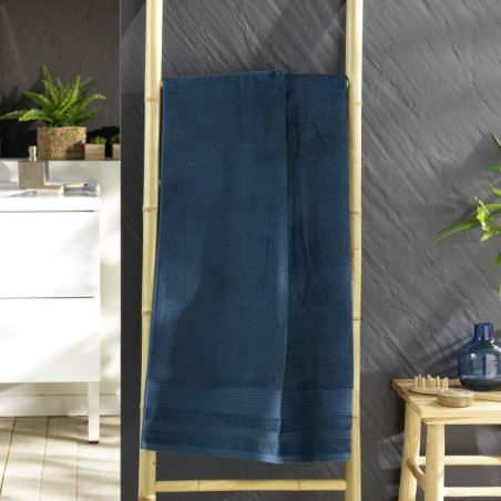 Drap de Douche 70 x 130 cm Tendresse Saphir - Eponge Unie