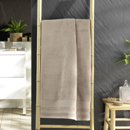 Drap de Douche 70 x 130 cm Tendresse Taupe - Eponge Unie