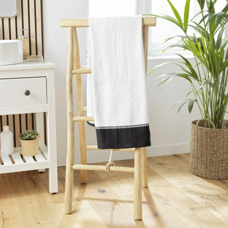 Drap de Douche 70 x 130 cm Majesty Blanc - Eponge Jacquard