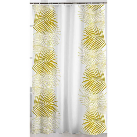 Rideau de Douche avec Crochets 180 x 200 cm Orbella Blanc - Polyester Imprimé