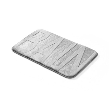 Tapis de Bain 45 x 75 cm Bain Gris Clair - Microfibre Relief