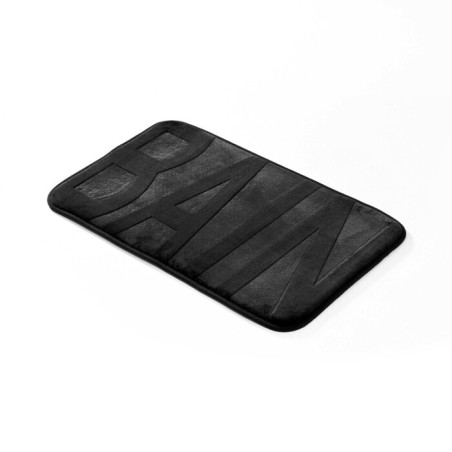 Tapis de Bain 45 x 75 cm Bain Noir - Microfibre Relief