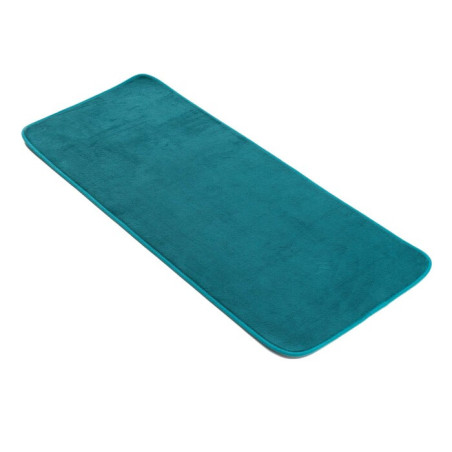 Tapis de Bain 50 x 120 cm Vitamine Bleu/Emeraude - Microfibre