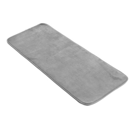 Tapis de Bain 50 x 120 cm Vitamine Gris Clair - Microfibre