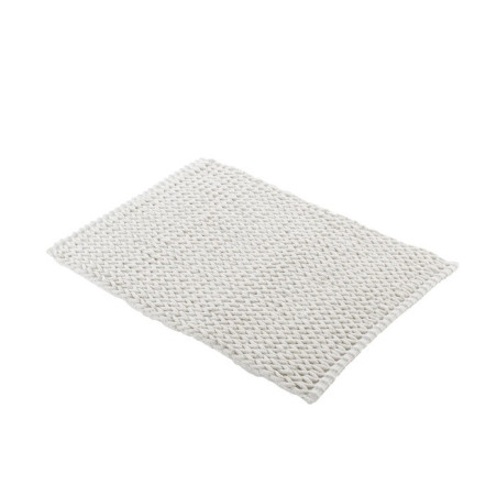 Tapis de Bain 50 x 80 Cm Isalis - Coton Jacquard Tissé