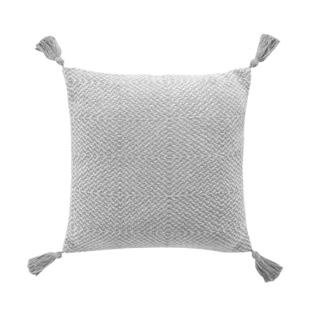 Coussin Déhoussable 40 x 40 cm Louisette Gris - Coton Tissé