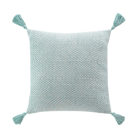 Coussin Déhoussable 40 x 40 cm Louisette Sauge - Coton Tissé